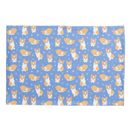 Cute Corgi Pattern Kussensloop (Achterkant)