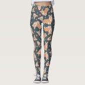 Cute Corgi Pattern Leggings (Voorkant)