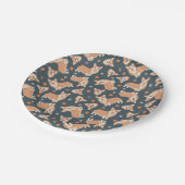 Cute Corgi Pattern Papieren Bordje (Gekanteld)