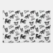 Cute Corgi Pattern Pillow Hoesje Theedoek (Horizontaal)