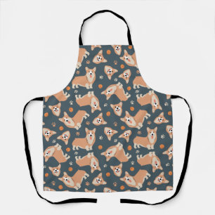 Cute Corgi Pattern Schort