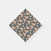 Cute Corgi Pattern Servet (Hoek)