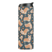 Cute Corgi Pattern Thermosbeker (Gedraaid links)