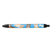 Cute Corgi Pattern Zwarte Inkt Pen (Voorkant)