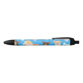 Cute Corgi Pattern Zwarte Inkt Pen (Bovenkant)