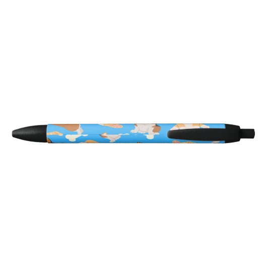Cute Corgi Pattern Zwarte Inkt Pen (Achterkant)
