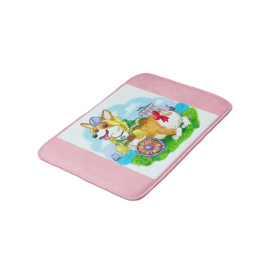 Cute Corgi Pembroke - badmat / Pet. (Gekanteld)