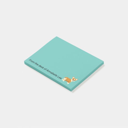 Cute Corgi Personalize Post-it® Notes (Schuin)