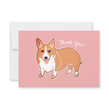 Cute Corgi Pink Custom Flat Bedankt
