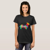 Cute Corgi Psychedelic Art Hippy Dog Mama T-shirt (Voorkant volledig)
