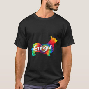 Cute Corgi Psychedelische Kunst Oma T-shirt Hippy 