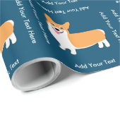 Cute Corgi Puppy Cadeaupapier (Rol Hoek)