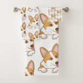 Cute Corgi Puppy Dog Patroon Bad Handdoek (Insitu)