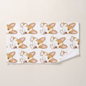 Cute Corgi Puppy Dog Patroon Bad Handdoek (Handdoek)