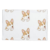 Cute Corgi Puppy Dog Patroon Kussensloop (Achterkant)