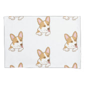Cute Corgi Puppy Dog Patroon Kussensloop (Voorkant)