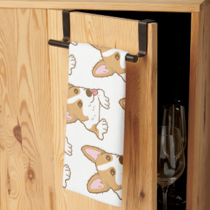 Cute Corgi Puppy Dog Patroon Theedoek