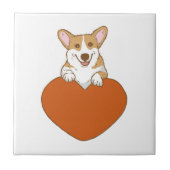 Cute Corgi Puppy Dog Tegeltje (Voorkant)