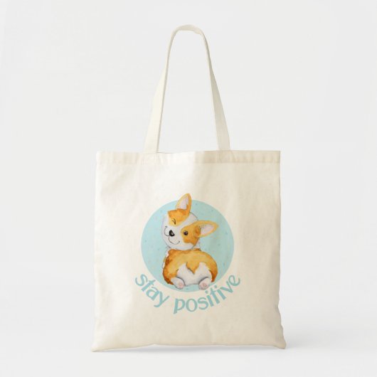 Cute Corgi Puppy Dog Tote Bag (Voorkant)