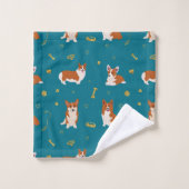 Cute Corgi Puppy Dogs Bad Handdoek (Wasdoekje)