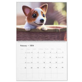 Cute Corgi Puppy Dogs in Fun Baskets voor Hondenli Kalender (Feb 2026)