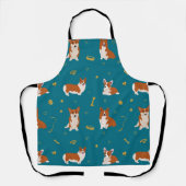 Cute Corgi Puppy Dogs Schort (Voorkant)