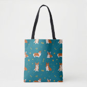 Cute Corgi Puppy Dogs Tote Bag (Voorkant)
