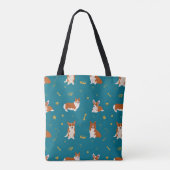 Cute Corgi Puppy Dogs Tote Bag (Achterkant)