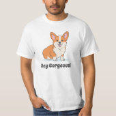 Cute Corgi Puppy Doodle T-shirt (Voorkant)
