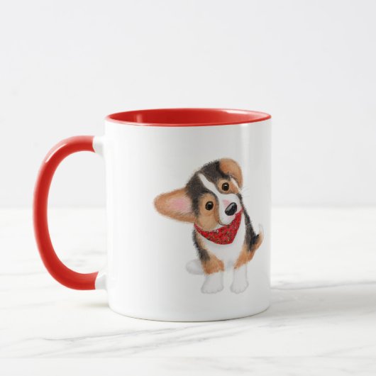 Cute corgi puppy gepersonaliseerd mok (Links)