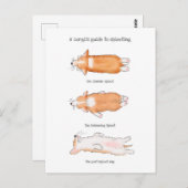 Cute corgi puppy guide to splooting briefkaart (Voorkant / Achterkant)