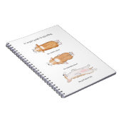 Cute corgi puppy guide to splooting notitieboek (Rechterzijde)