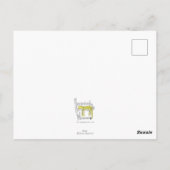 Cute corgi puppy stealing toilet roll postcard briefkaart (Achterkant)