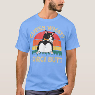 Cute Corgi Raad wat Tricolor Corgi Butt Gift voor T-shirt