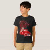 Cute Corgi Riding Red Truck Valentijn Butterfly T-shirt (Voorkant volledig)
