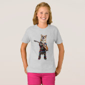Cute Corgi Rockster Kids T-Shirt (Voorkant volledig)