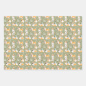 Cute Corgi Seamless Wrapping Paper Sheets (Voorkant 3)