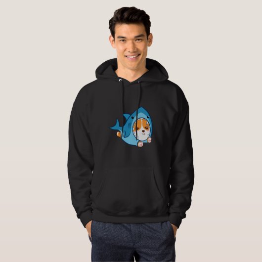 Cute Corgi Shark Hoodie (Voorkant volledig)