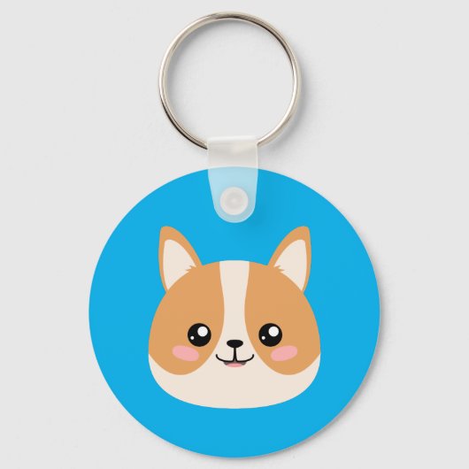 Cute Corgi Sleutelhanger (Voorkant)
