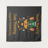 Cute Corgi St. Patrick's Day Wandtapijt Wandkleed (Voorkant (horizontaal))