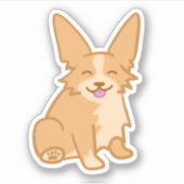 Cute Corgi Sticker (Voorkant)