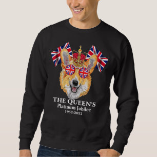 Cute Corgi Sunglazen kroop The Queen's Platinum J Trui