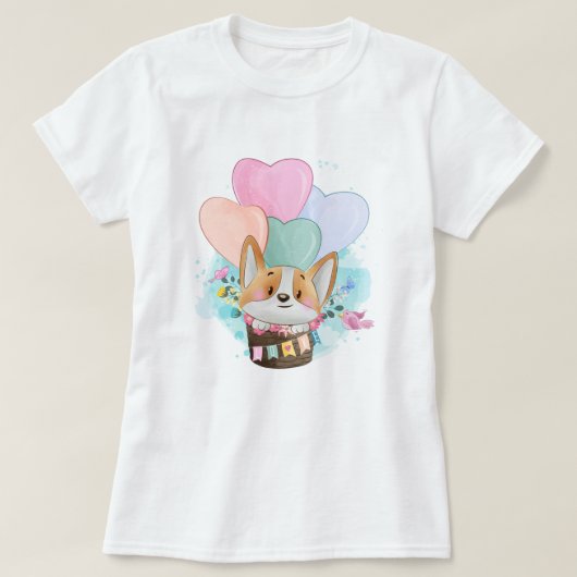 Cute Corgi T-shirt (Design voorkant)