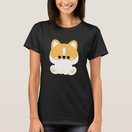 Cute Corgi T-shirt (Voorkant)