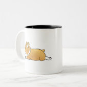 Cute Corgi Tweekleurige Koffiemok (Voorkant links)