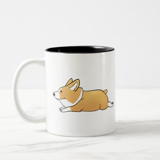Cute Corgi Tweekleurige Koffiemok (Links)