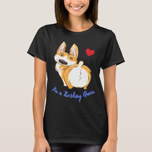 Cute Corgi Twerken Queen Best Twerk 917 T-shirt (Voorkant)