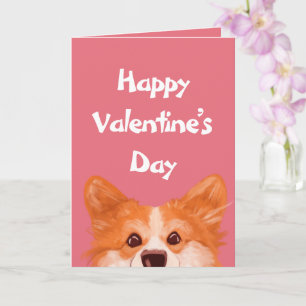 Cute Corgi Valentijn's Day Personalized Kaart