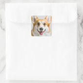 Cute Corgi Vierkante Sticker (Tas)
