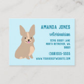 Cute Corgi Visitekaartje Contactkaartje (Voorkant)